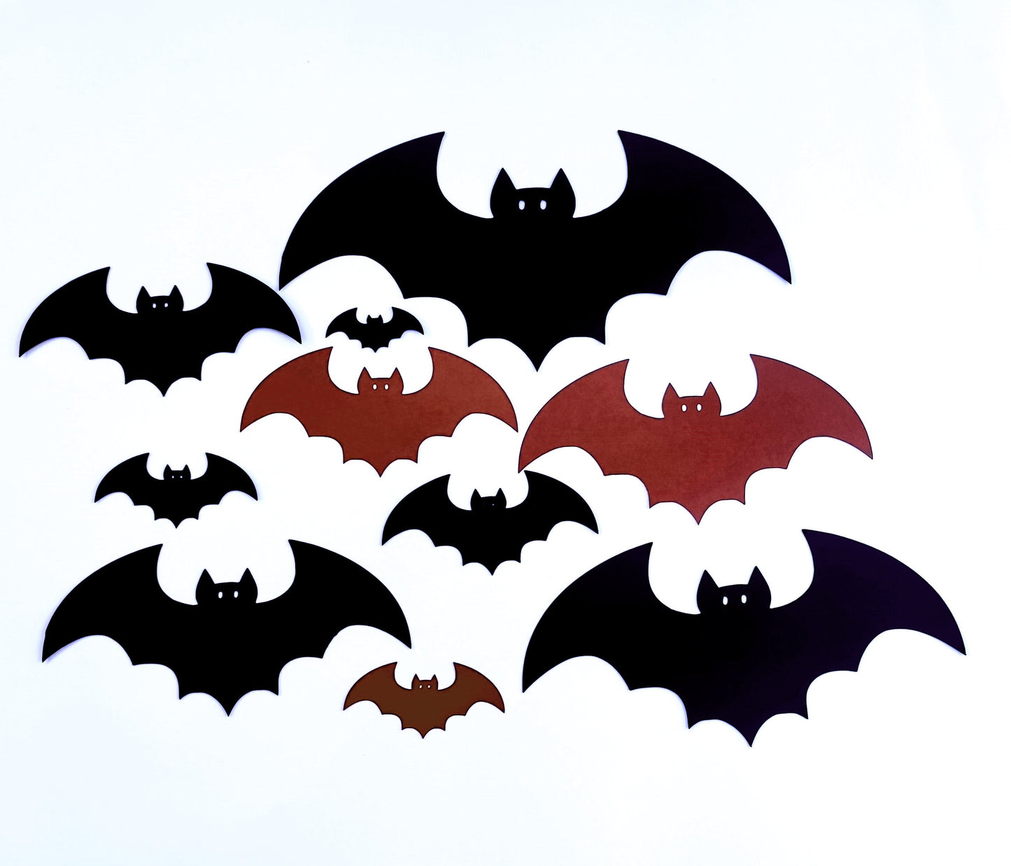 Cardstock Bat Cutouts, Craft Supplies, Craft Projects, Die Cut Cardstock Bats, Halloween Decor, Bats for Party Decor, Spooky Decor