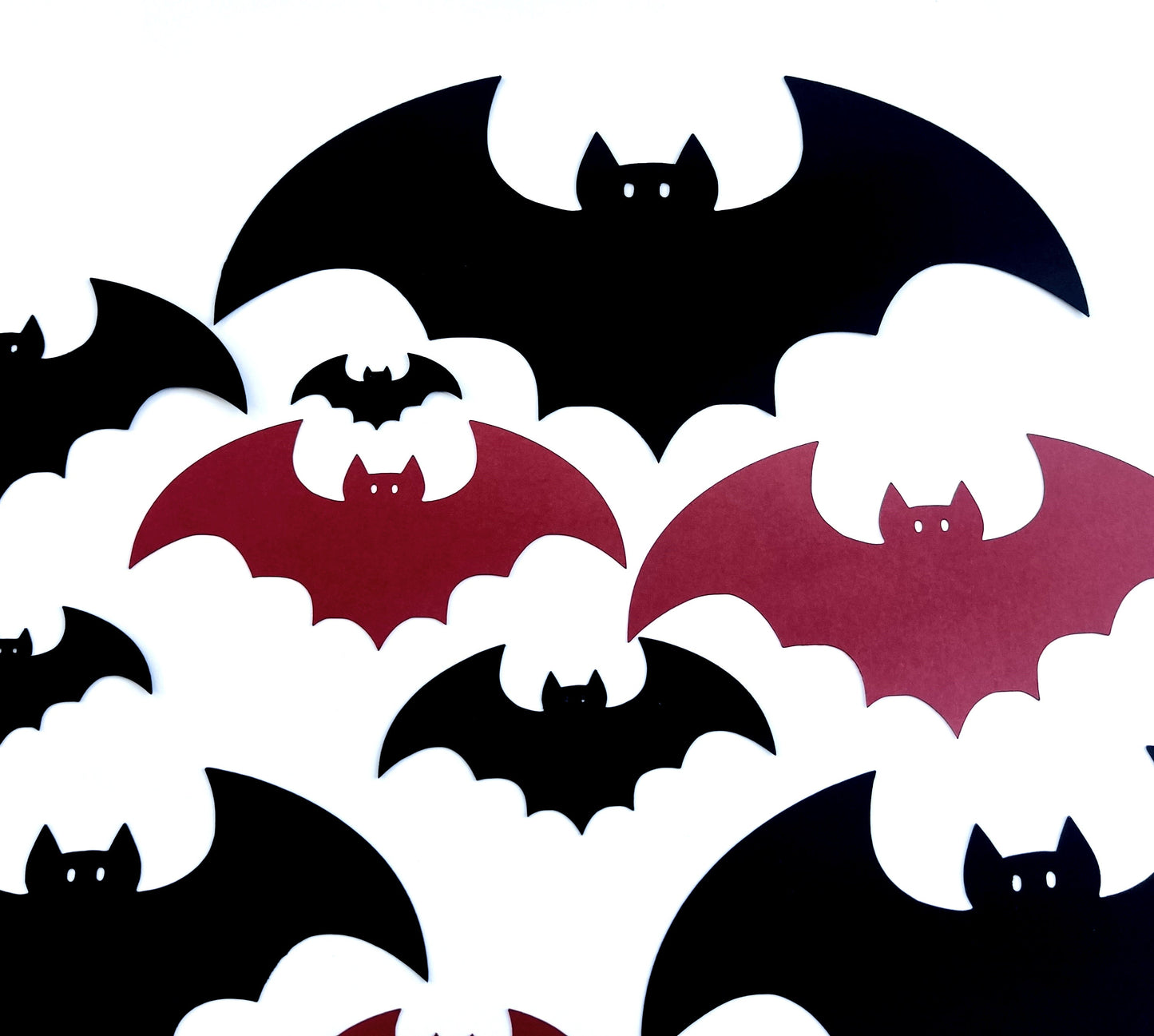 Cardstock Bat Cutouts, Craft Supplies, Craft Projects, Die Cut Cardstock Bats, Halloween Decor, Bats for Party Decor, Spooky Decor