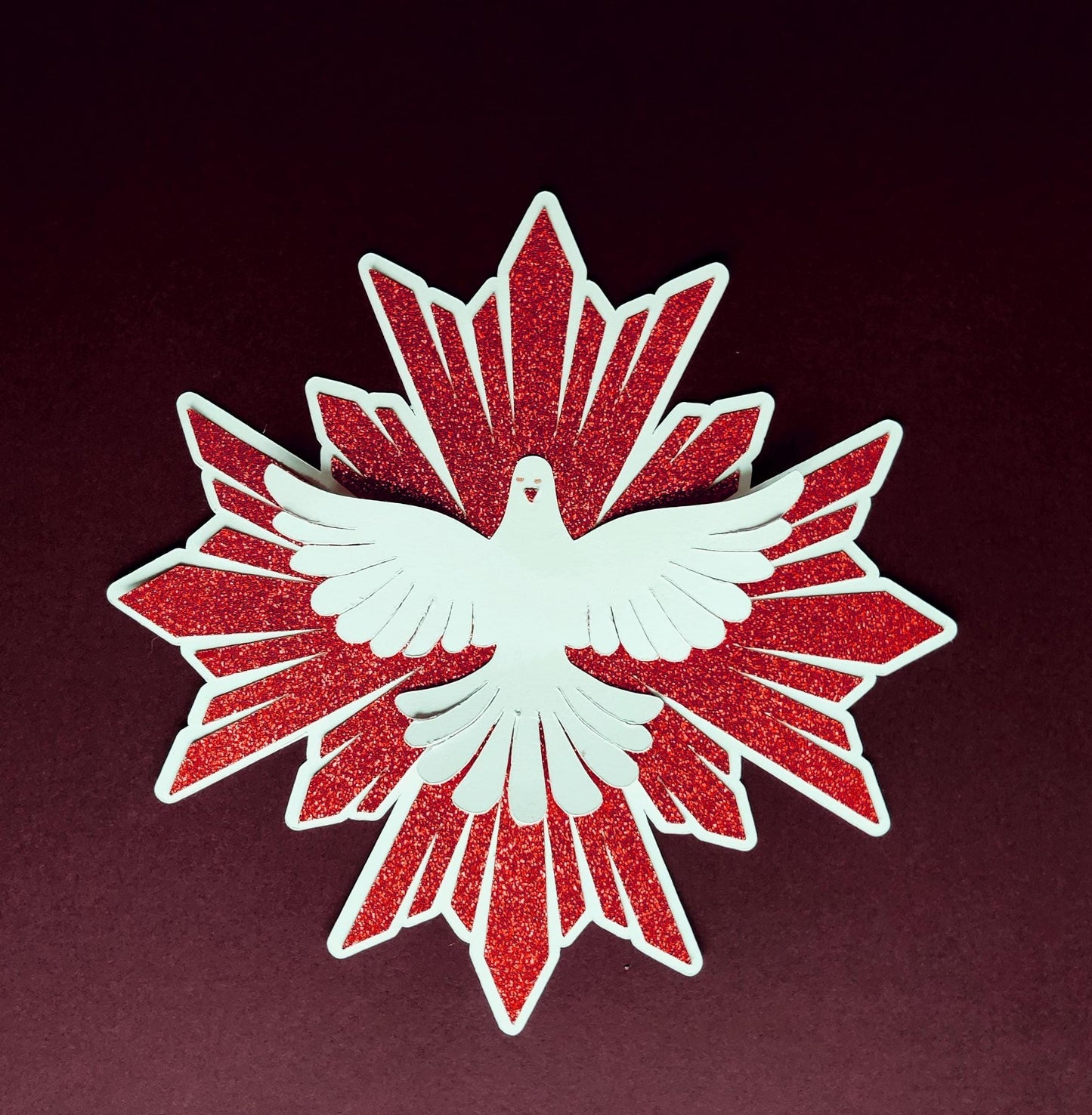 Holy Spirit Cutout Cardstock Cutouts of the Holy Spirit, Cardboard Religious Art Religious Decor Holy Spirit Paper Craft Holy Spirit Red
