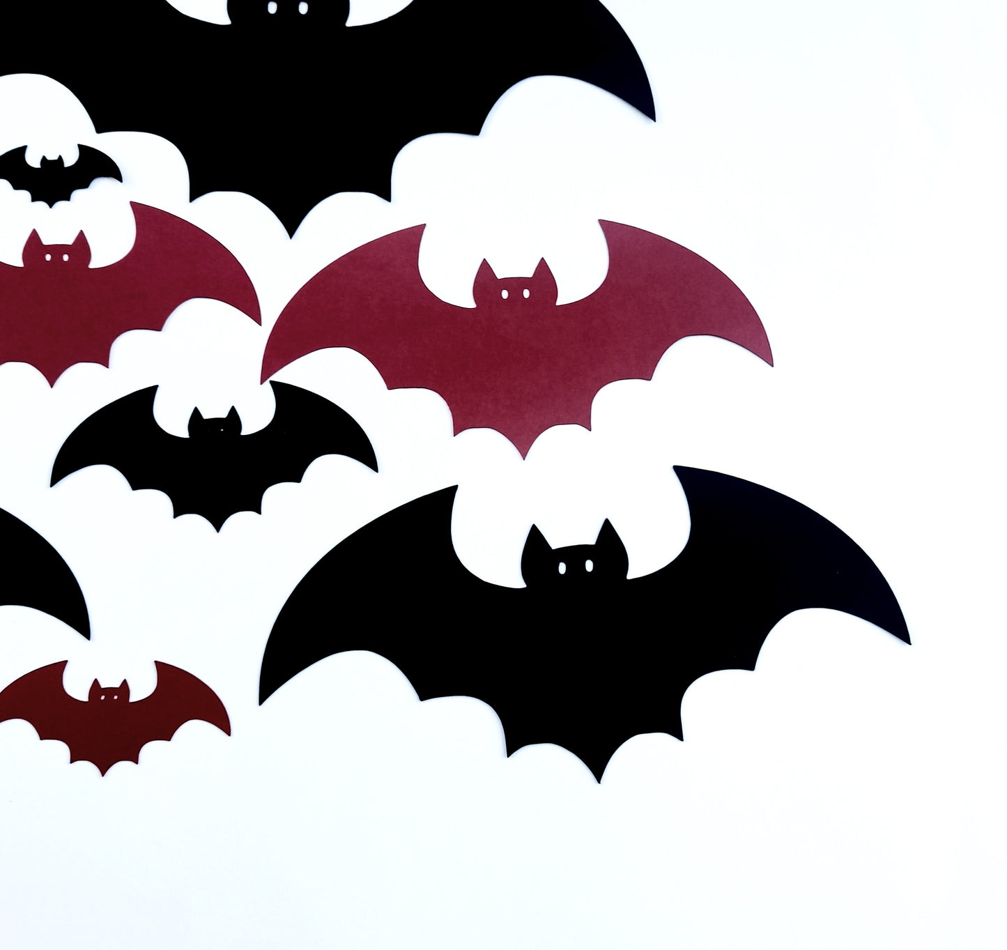 Cardstock Bat Cutouts, Craft Supplies, Craft Projects, Die Cut Cardstock Bats, Halloween Decor, Bats for Party Decor, Spooky Decor