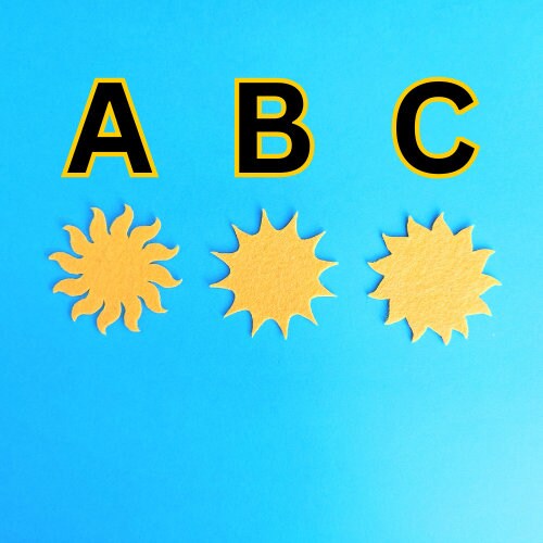 Felt Sun Die-Cut Craft Supplies Sun Cutout for Sewing Craft Projects Felt Sun Baby Shower Decor Felt Ornament Pattern Sun Patch