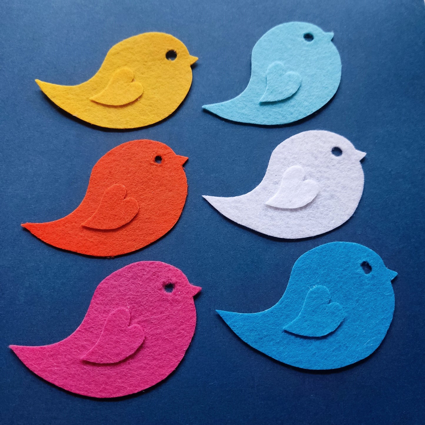 Felt Bird Die-Cut Craft Supplies Bird Sewing Craft Projects Felt Birds Decor Nature Decor Felt Bird Applique Decor