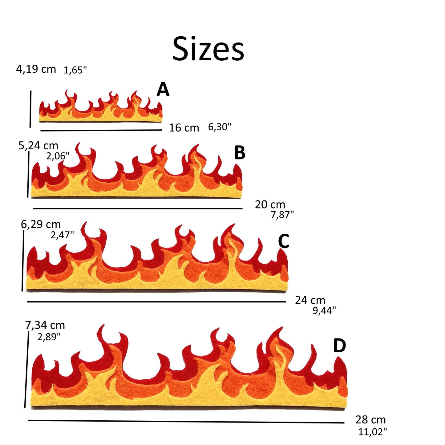 Felt Fire Cutouts DIY Felt Fire Felt Flames Fiery Decor Felt Flame Cutouts
