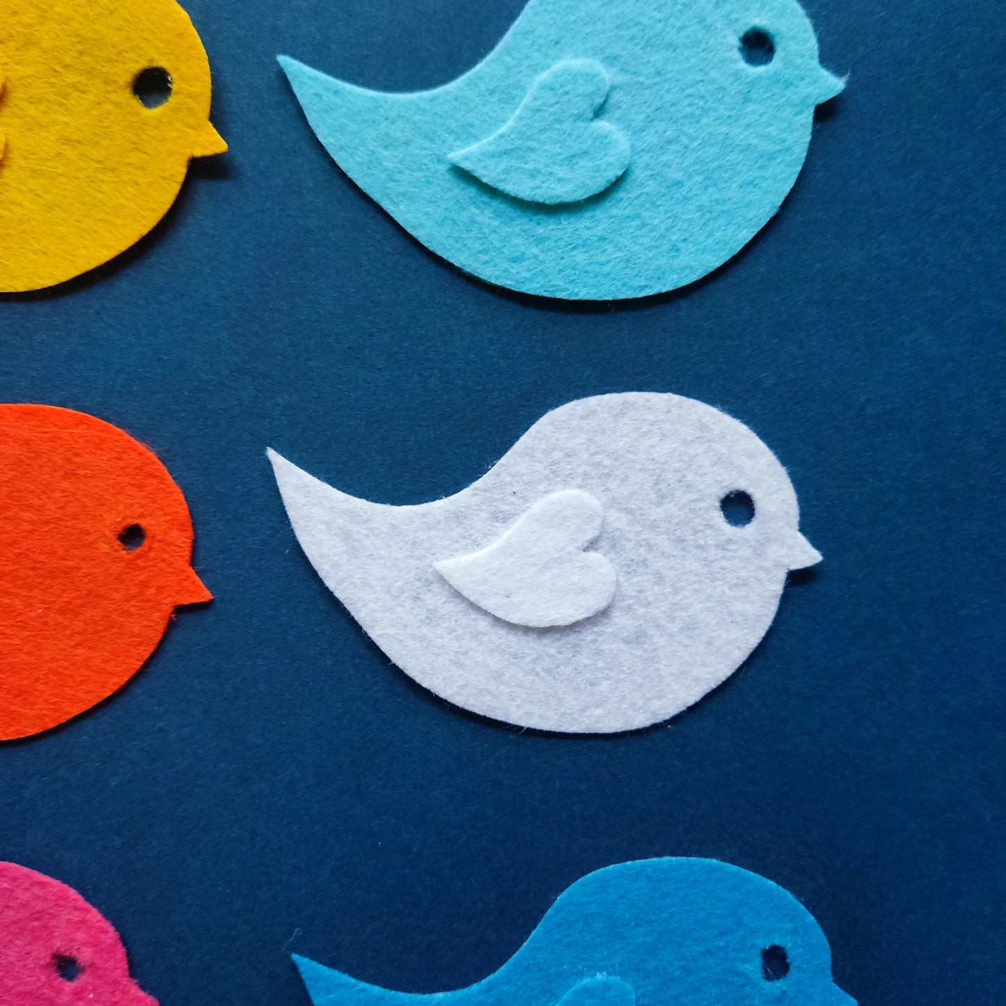 Felt Bird Die-Cut Craft Supplies Bird Sewing Craft Projects Felt Birds Decor Nature Decor Felt Bird Applique Decor