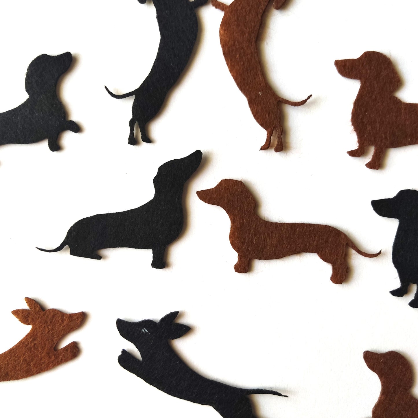 Felt Dog Dachshund Die-Cut Craft Supplies, Dachshund Sewing Craft Projects Felt Dachshund Decor Dachshund Applique Decor Quiet Book Cutout
