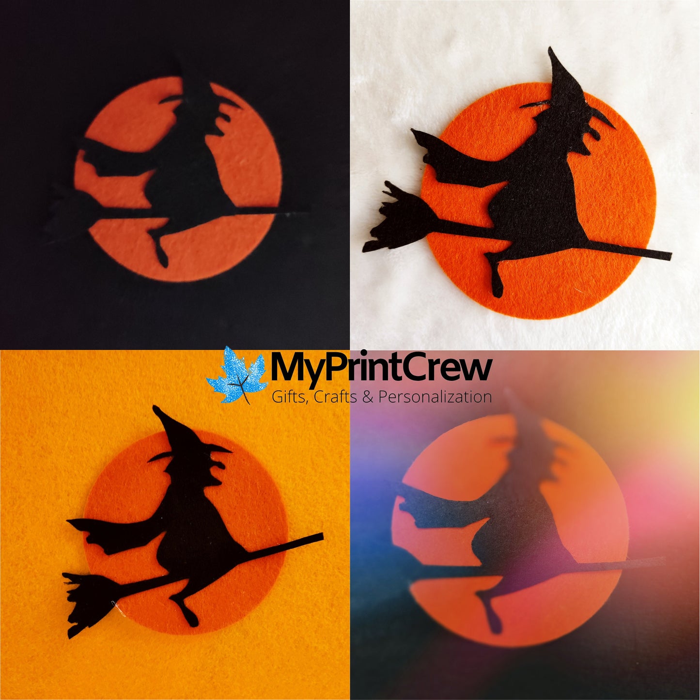 Die Cut Felt Witch Halloween Craft Supplies, Witch for Sewing and Craft Projects, Halloween Decoration