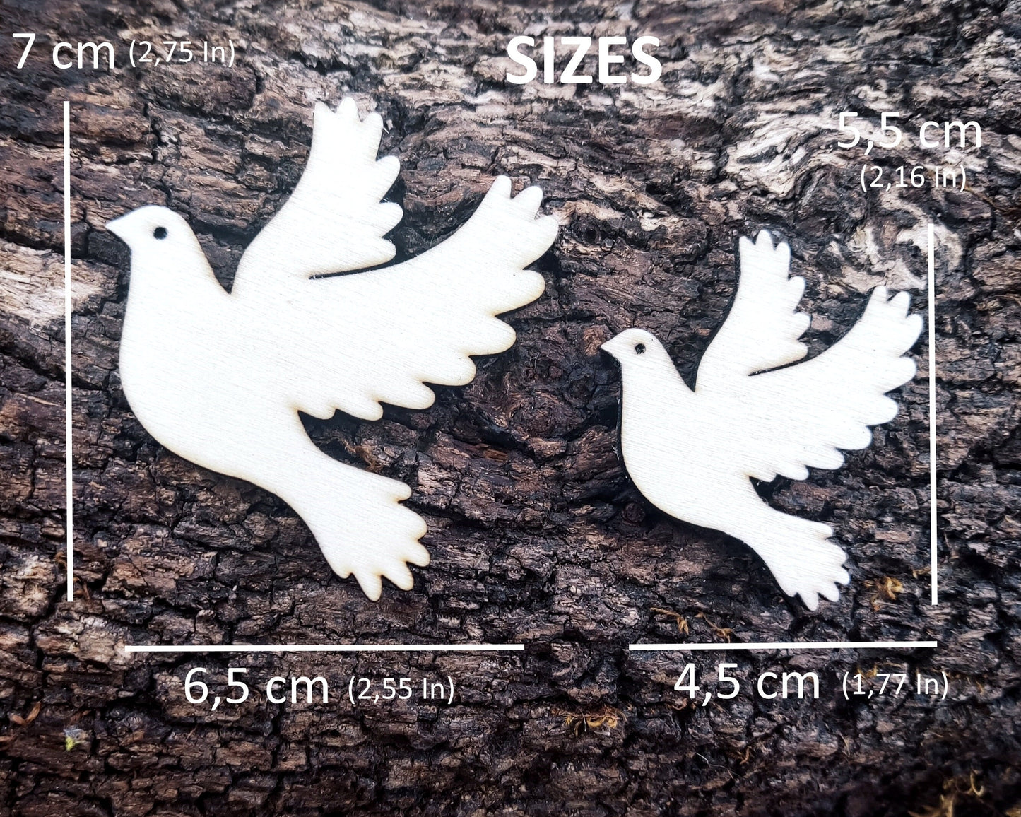 Dove Wooden Shape Dove Cutout for Crafts Unfinished Wooden Doves Laser Cut Wood Shapes Natural Wood Dove Symbol Blank Pigeon