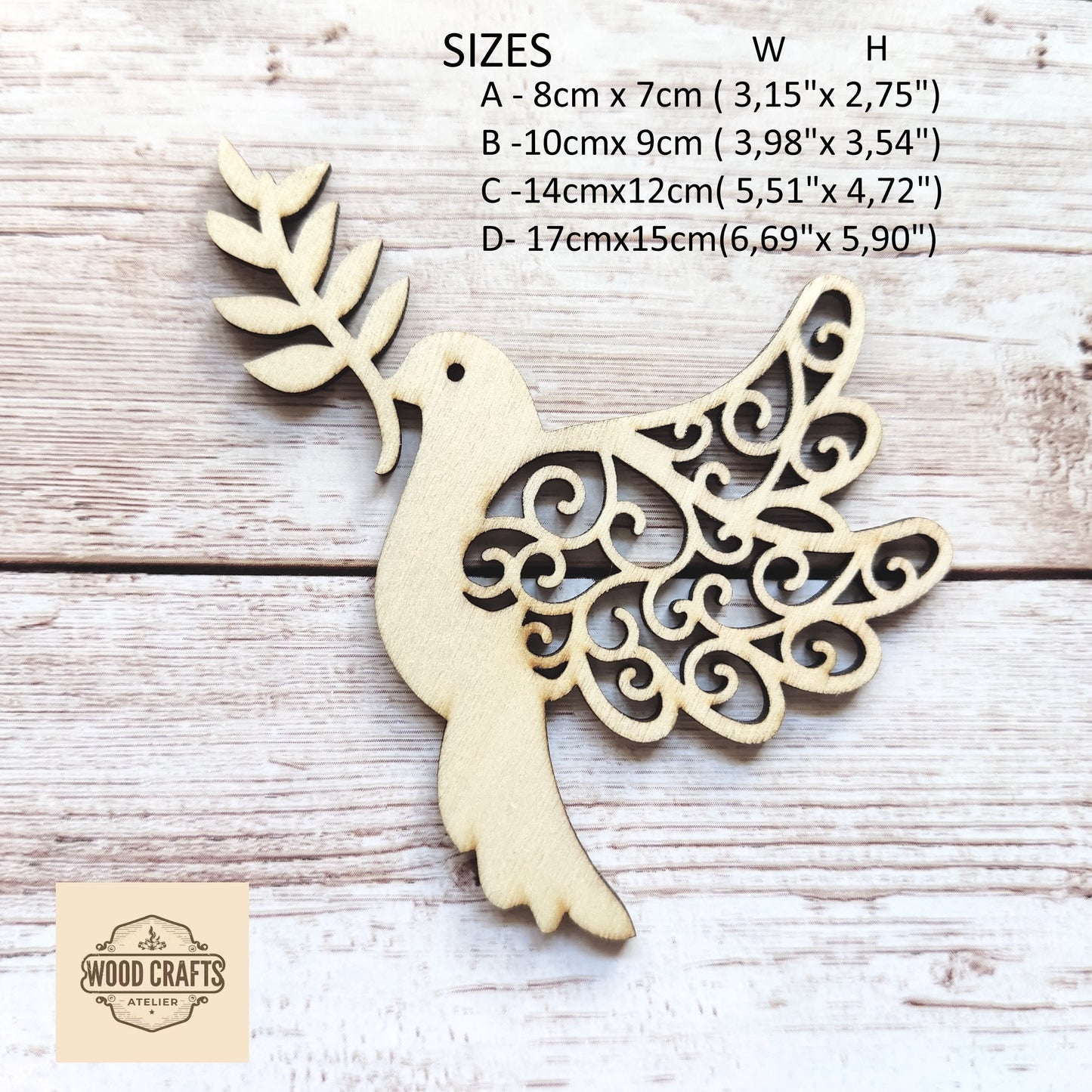Wooden Dove Shape, Dove Cutout, Unfinished Wooden Doves, Laser Cut Wood Shapes, Natural Wood Pigeon Symbol, Blank Dove, Peace Dove Blank Ornament