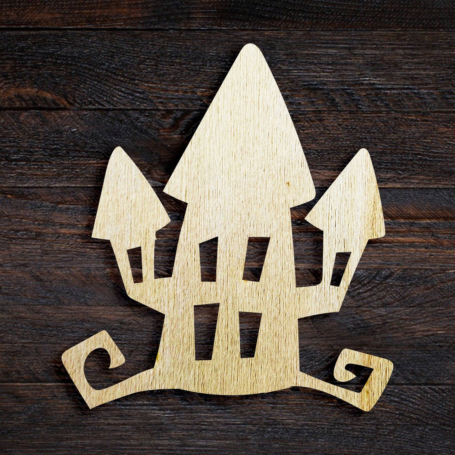 Wooden Haunted House Blank Die Cut Halloween Craft Projects Decor Unfinished Wooden Halloween Haunted House Shape Blank Funny Party Ideas