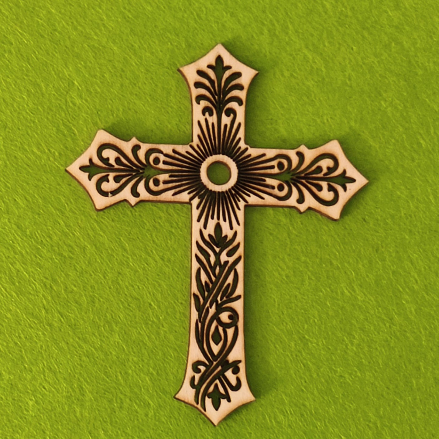 Die Cut Wooden Cross Wooden Craft With Unique Details Supplies Craft Projects Wooden Crown Decor Christian Cross Unfinished Blank Cross