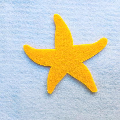 Felt Die Cut Starfish Craft Supplies, Sea Stars for Sewing and Craft Projects, Ocean Decor Sea