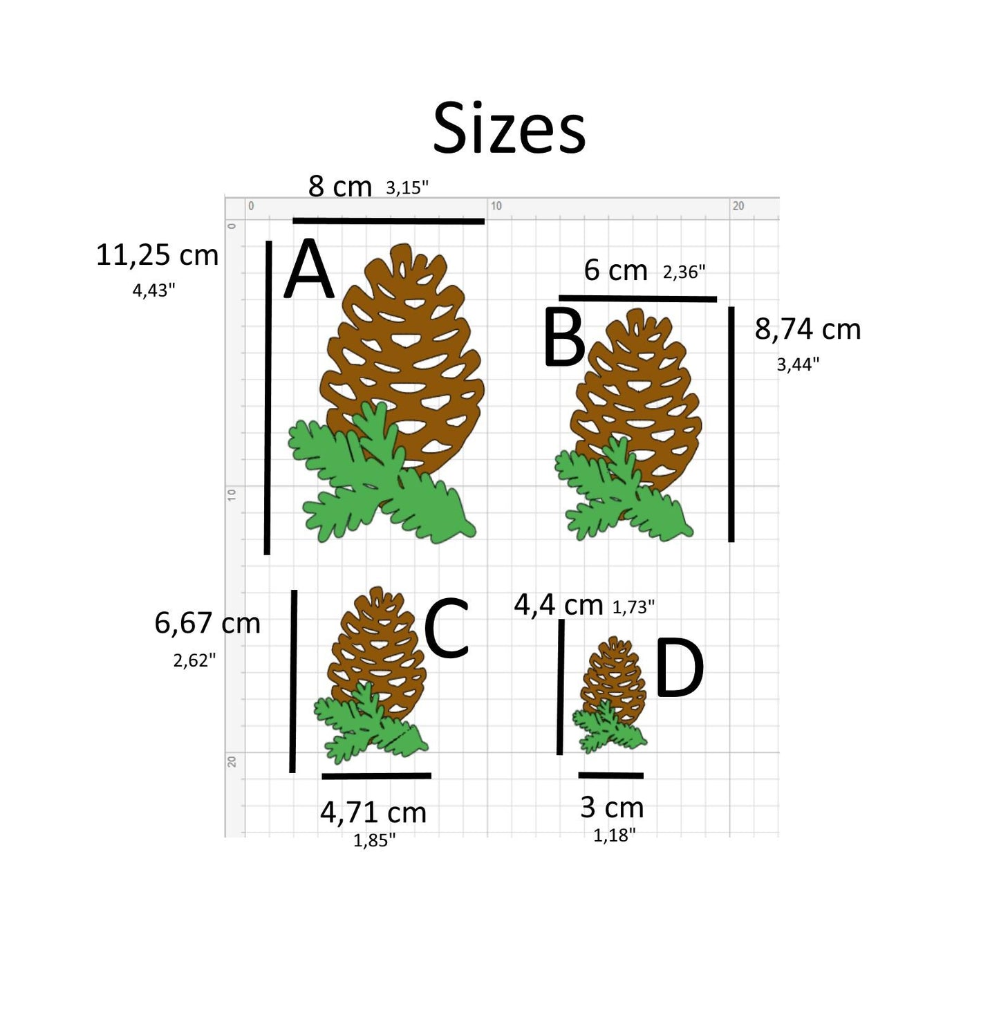 Pine Cone Die Cuts Cardstock Pine Cones Christmas Tree Ornaments Paper Pine Cones