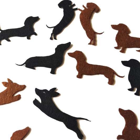Felt Dog Dachshund Die-Cut Craft Supplies, Dachshund Sewing Craft Projects Felt Dachshund Decor  Dachshund Applique Decor Quiet Book Cutout