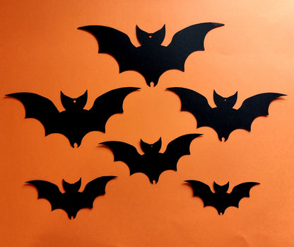 Cardstock Bat Cutouts With Hole For hanging, Craft Supplies, Craft Projects, Die Cut Felt Bats Halloween Decor Bats for Party Spooky Decor