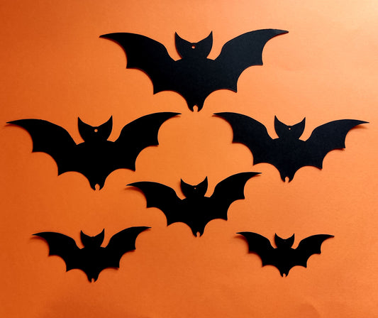 Cardstock Bat Cutouts With Hole For hanging, Craft Supplies, Craft Projects, Die Cut Felt Bats Halloween Decor Bats for Party Spooky Decor
