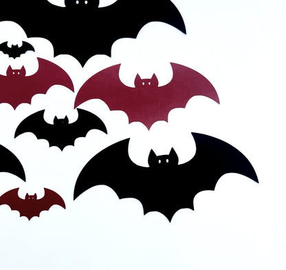 Cardstock Bat Cutouts, Craft Supplies, Craft Projects, Die Cut Cardstock Bats, Halloween Decor, Bats for Party Decor, Spooky Decor