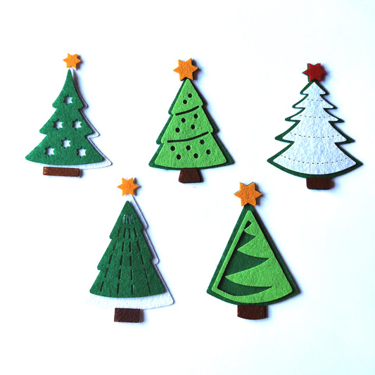 Christmas Tree Felt Craft Supplies Christmas Tree Sewing Craft Projects Felt Tree Decor Felt Die Cut Christmas