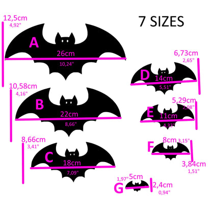 Cardstock Bat Cutouts, Craft Supplies, Craft Projects, Die Cut Cardstock Bats, Halloween Decor, Bats for Party Decor, Spooky Decor