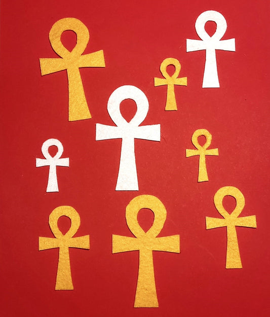 Ankh Cross Felt Die Cut Egyptian Symbol  Ancient Egypt Die Cut Felt Cross Felt Craft Supplies Cross Sewing Craft Projects Felt Crown Decor