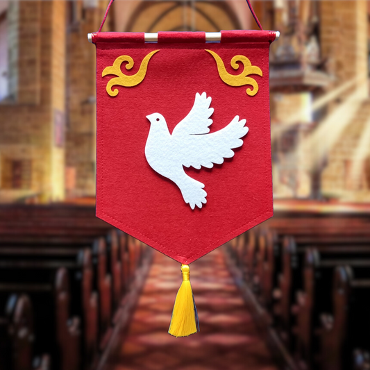 Felt Banner Religious Banners for Church Catechesis Felt Dove Banner Christian Banner Church Decoration Christian Decor