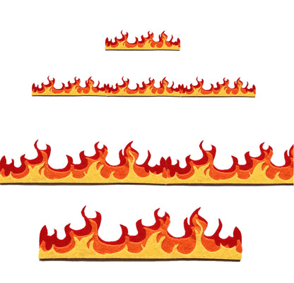 Felt Fire Cutouts DIY Felt Fire Felt Flames Fiery Decor Felt Flame Cutouts