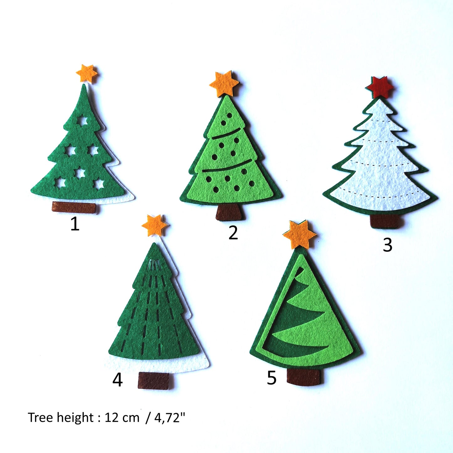 Christmas Tree Felt Craft Supplies Christmas Tree Sewing Craft Projects Felt Tree Decor Felt Die Cut Christmas