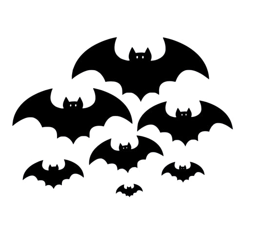 Cardstock Bat Cutouts, Craft Supplies, Craft Projects, Die Cut Cardstock Bats, Halloween Decor, Bats for Party Decor, Spooky Decor