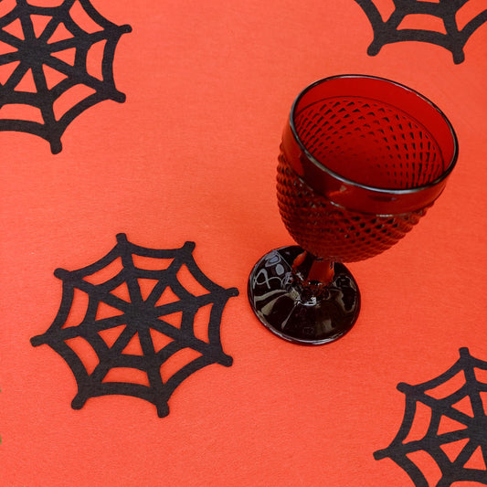 Halloween Coaster Spider Coasters for Party Spooky and Stylish Felt Spider Web Coaster Creepy Decor Spider Lovers