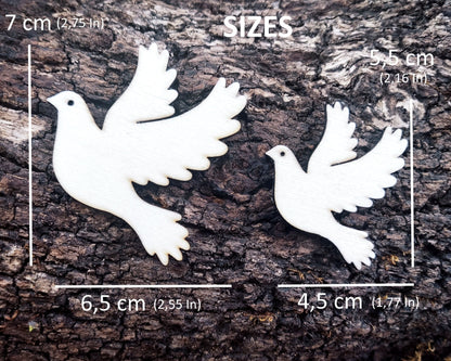 Dove Wooden Shape Dove Cutout for Crafts Unfinished Wooden Doves Laser Cut Wood Shapes Natural Wood Dove Symbol Blank Pigeon