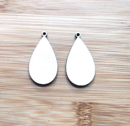 Wooden Earrings Blanks Die Cut, Wood for Craft Projects, Unfinished Wooden Shapes, Wooden Pendant, Wood Blanks for Jewelry, Craft Blank Earrings