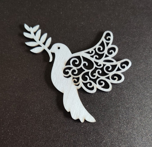 Wooden Dove Shape, Dove Cutout, Unfinished Wooden Doves, Laser Cut Wood Shapes, Natural Wood Pigeon Symbol, Blank Dove, Peace Dove Blank Ornament
