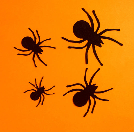 Felt Spiders Craft Supplies Spiders for Sewing Craft Projects Die Cut Felt Spiders | 4 Sizes