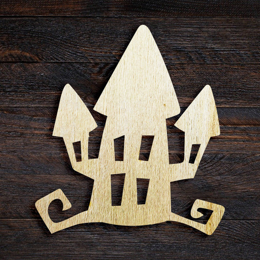 Wooden Haunted House Blank Die Cut Halloween Craft Projects Decor Unfinished Wooden Halloween Haunted House Shape Blank Funny Party Ideas