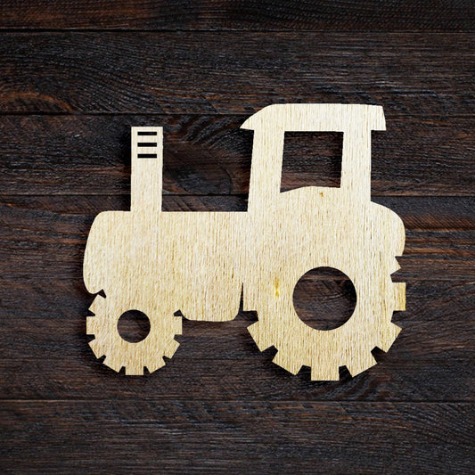 Wooden Tractor Shape Die Cut Wooden Agriculture Craft Projects Wooden Tractor Decor Unfinished Wooden Wooden DIY Shapes Blank Farm Decor