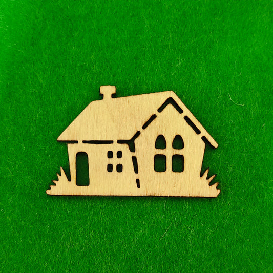 Wooden House Shape, Wood Blank, Countryside Cottage, Farm Decor, Laser Cut Craft Projects, Rustic Farmhouse DIY, Unfinished Farmhouse Decor