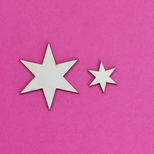 Wooden Star Die Cut Craft Projects Wooden Six Pointed Star Decor Unfinished Wooden Star Blank Laser Cut Shapes Star Themed
