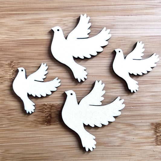 Dove Wooden Shape Dove Cutout for Crafts Unfinished Wooden Doves Laser Cut Wood Shapes Natural Wood Dove Symbol Blank Pigeon
