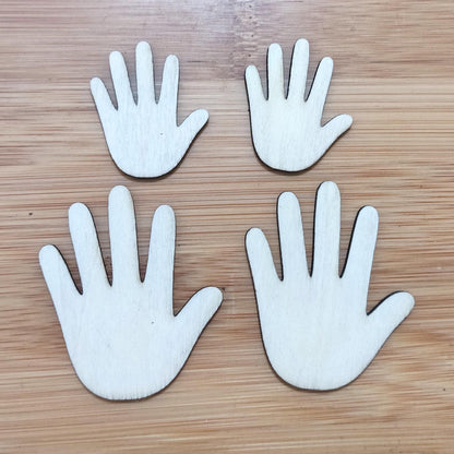 Wooden Hands Shape, Hands Die Cut, Wooden Hands Craft Projects, Wooden Hands Decor, Unfinished Wooden Hand Shapes, Craft Tag Hand