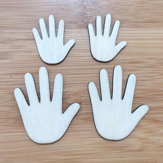 Wooden Hands Shape, Hands Die Cut, Wooden Hands Craft Projects, Wooden Hands Decor, Unfinished Wooden Hand Shapes, Craft Tag Hand
