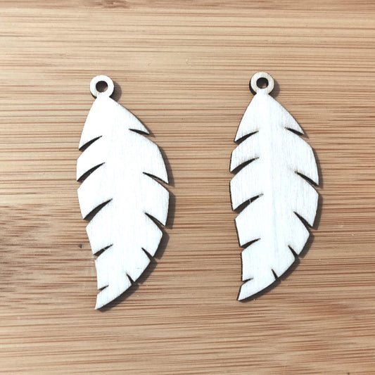 Wooden Earrings Die Cut, Wooden for Craft Projects, Unfinished Wooden Shapes, Wooden Leaf, Wooden Pendant, Wood Blanks Jewelry Craft
