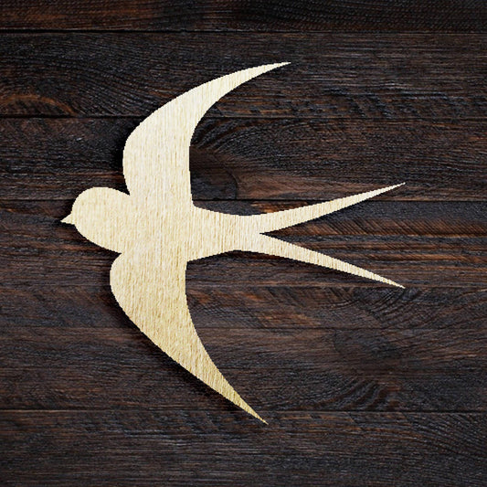 Wooden Swallow Shape Die Cut Wooden Agriculture Craft Projects Wooden Swallow Decor Unfinished Wooden Mini Wooden DIY Shapes Blank Bird